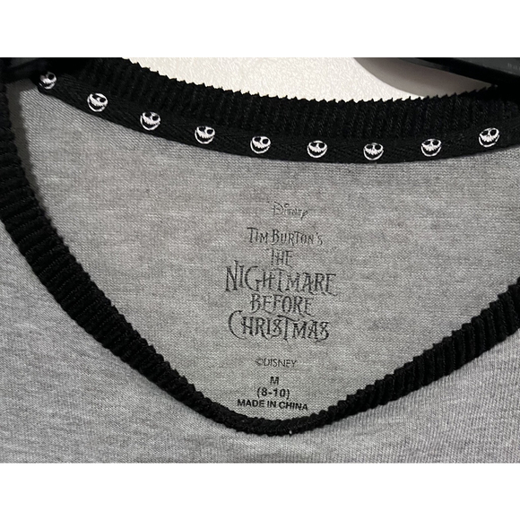 Disney Nightmare Before Christmas Sweatshirt Womens Medium Sleep Shirt Tunic - Picture 2 of 6